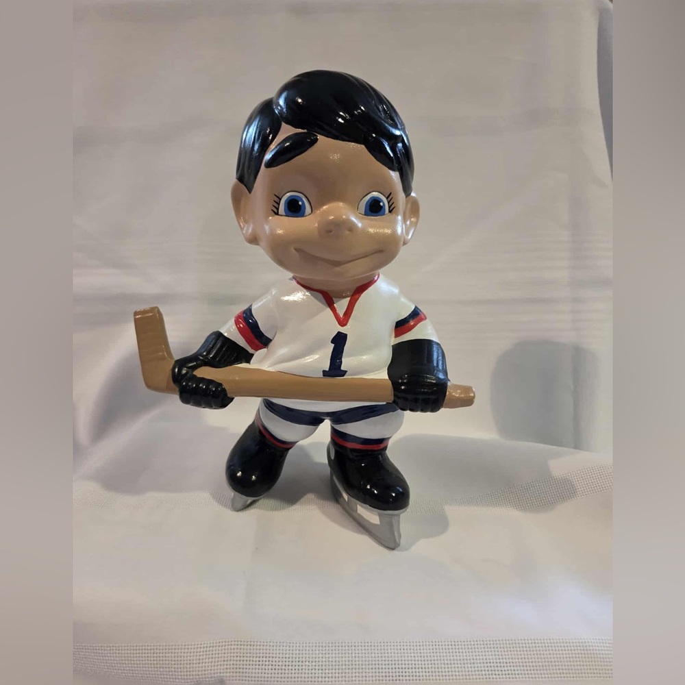 Hockey player Handmade and hand painted ceramics